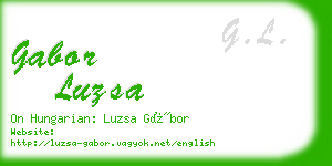 gabor luzsa business card